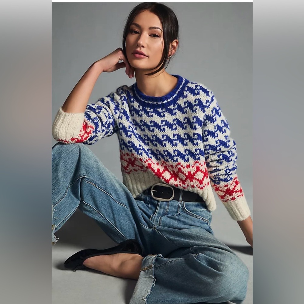 MOTHER The Longest Run, crewneck sweater. Large. Cozy. Like New.